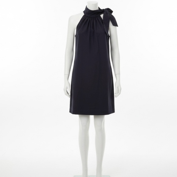 Grace Baker Dress Sz S Black Neck Bow Trapeze Elegant Cocktail Party Classic - Picture 1 of 8